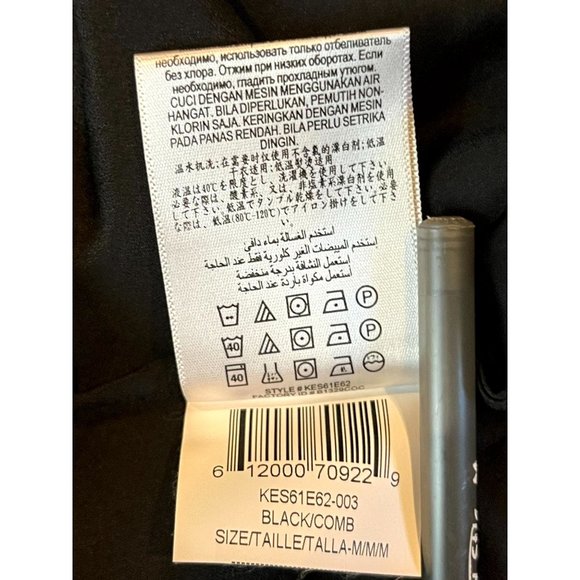 BCBG Womens A-Line Dress Round Neck Geometric Back Keyhole Black White Size M - Picture 9 of 9